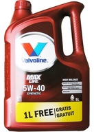 VALVOLINE MAXLIFE 5W40 5L OLEJ, ODPORÚČAM