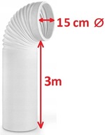 POTRUBIE PRE PRENOSNÚ KLIMATIZÁCIU 3m / 15cm ⌀ BIELA