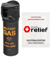 Paprikový sprej Military Gas 75 ml kužeľová vreckovka