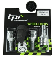 TPI SECURITY skrutky kolies na ráfiky 12x1,5 24mm VW MERCEDES SUZUKI Swift