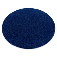 SOFFI huňatý CIRCLE CARPET 120 cm hrubý NAVY BLUE #AF218