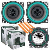 2x VÝKONNÉ DVOJPÁSOVÉ REPRODUKTORY DO AUTO NA OKNO 80W 100mm 4'' 10cm