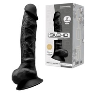 Čierne realistické dildo Silexd Model 1 (8'') s prísavkou, CNEX