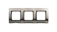 Simon 54 Premium Triple kovový rám inox DR3/