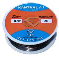 Kanthal odporový drôt A1 0,32mm 20 metrov