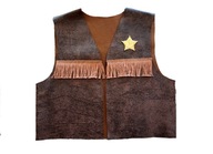 SUPER Outfit Cowboy Vest ST632 122/128 hnedá Šerif