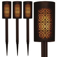 4x LED solárne svietidlo TORCH, efekt FIRE FLAME