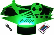 3D LED LAMPA S DIAĽKOVÝM FUTBALOVÝM HRÁČOM S NÁZVOM DARČEKA