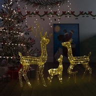 vidaXL Christmas Reindeer Acrylic 300 Warm