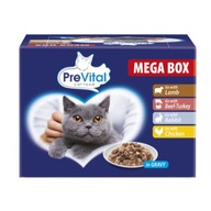 PreVital MEGA BOX vrecúška pre mačky 24x100 g