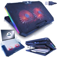 CHLADIACA PODLOŽKA STOJAN NA LAPTOP 10-17'' CHLADIACI LAPTOP USB RGB