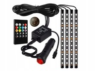 INTERIÉROVÉ osvetlenie auta RGB LED 4x12LED