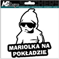 Samolepka MARIOLKA V AUTE AUTO 18x14 farba