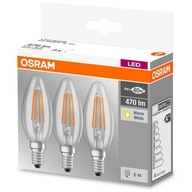 Sada 3x E14 4W 827 OSRAM LED sviečková žiarovka