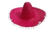 MEXICKÝ KLOBÚK SOMBRERO 60 CM ČERVENÝ