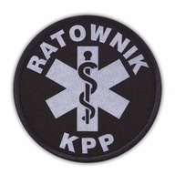 Reflexný znak RATOWNIK KPP na suchý zips, 8,5 cm