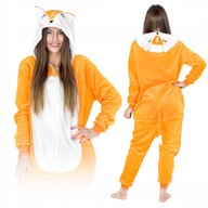 ORANŽOVÉ ONESIE FOX PYŽAMOVÉ VEĽKOSTI KIGURUMI KOSTÝM JEDNORÁZOVÝ TEPLÁK