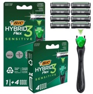 BIC Cartridge holiaci strojček BiC Hybrid 3 Flex SENSITIVE + 8 nábojov