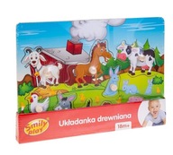 Drevené farmárske puzzle