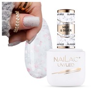 NaiLac Glammy Base Milk&Silver gumená báza