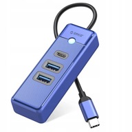 Hub USB-C 3.1 2 x USB 3.1 + USB-C Orico modrý