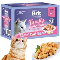 BRIT MIX MOKRÉ KRMIVO PRE MAČKY 12 x 85 g VRECKÁ v ŽELÉ 4 PRÍCHUTI