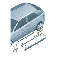 # VRCHNÉ PRUHOVÉ DVERE ZADNÉ PRAVÉ AUDI A3 SPORTBACK