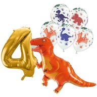 SET DINOSAUROV 4 ročné BALÓNY TYRANOSAUR 100 CM