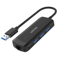 Unitek Hub USB 3 5Gbps 3 porty USB-A + RJ45 H1111A