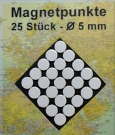 MAGNETY / ZNAČKY NA MAPU 5mm BIELE 25 KS