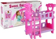 Ružová poschodová posteľ pre bábiky