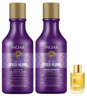 Inoar Speed ​​​​Blond and Grey šampón, kondicionér po keratíne + arganové sérum