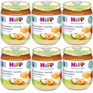 HiPP BIO Broskyne a marhule s tvarohom 6x160g