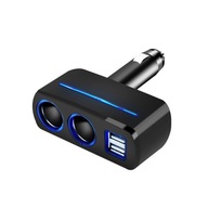 USB 12V/24V 2-cestný zapaľovač do auta Auto r