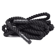 Crossfit cvičebné lano HMS RP02 Black 15 m