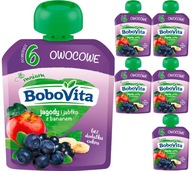 6 x 80 g Bobovita Mousse Bobule Jablká Banán Tub