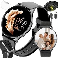 ČIERNE ELEGANTNÉ SMARTWATCH DÁMSKE HODINKY rozpráva POĽSKÉ MENU tlak