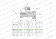 Asymetrické metrické hydraulické T-kus BBA M22x1,5 15L (XEVL) Waryńs