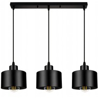 ZÁvesné svietidlo Black BELKA Loft pre LED 3x E27