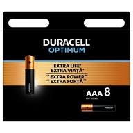 Duracell Optimum AAA LR3 alkalické batérie 8 ks