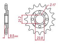 Predné ozubené koleso Grosskopf 342 14 Cr 250 88-07, Crf