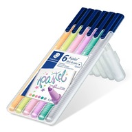 Popisovače Triplus 6 farieb Pastel Staedtler