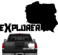 NÁLEPKA POLAND EXPLORER Mapa pre JEEP BURTA 80x44