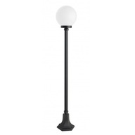 Záhradná lampa, biele tienidlo, KULE CLASSIC, 148 cm