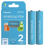 2X AAA BATÉRIE PANASONIC ENELOOP LITE R03