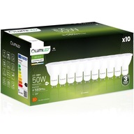 10x GU10 LED žiarovka 6W 4000K NEUTRÁLNA BIELA ​​120° ÚČINNÉ PREMIUM CCD