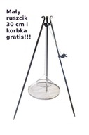 Grilovacia trojnožka FIRE + rošt 60 cm + kľuka + 2 rošty