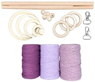 Macrame Set bavlnená šnúra 180m Príslušenstvo