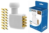 ANADOL GOLD LINE OCTO LNB KONVERTOR + 16 F zástrčky