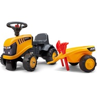 FALK Orange JCB Traktor s prívesom